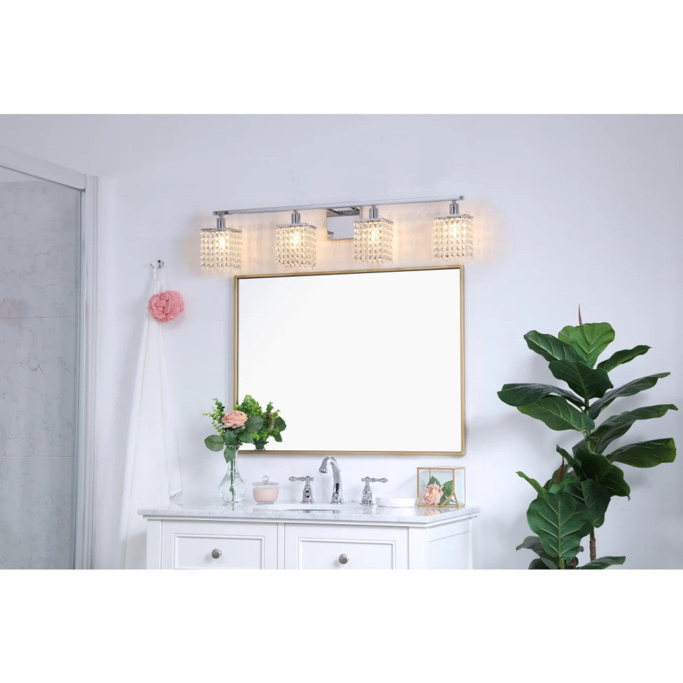 Elegant Lighting LD7012 Phineas 4 Light 36"W Bathroom Vanity - Black
