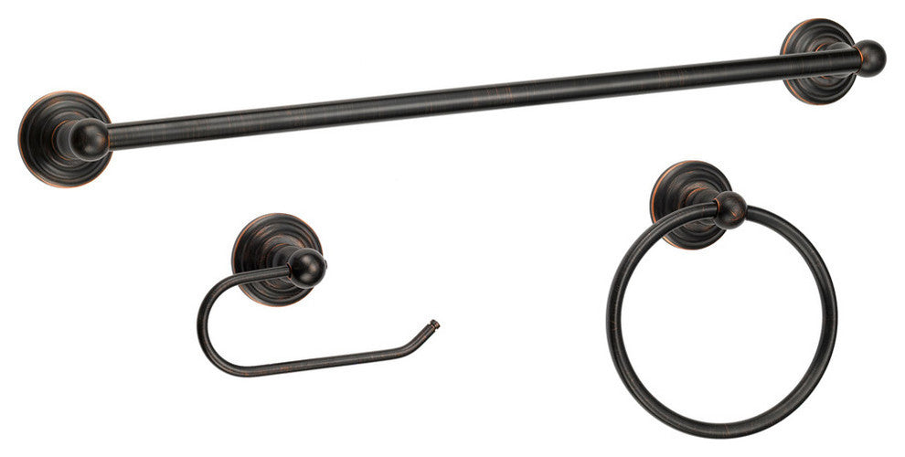 800 Series 3-Piece Oil Rubbed Bronze Bathroom Hardware Set