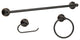 800 Series 3-Piece Oil Rubbed Bronze Bathroom Hardware Set