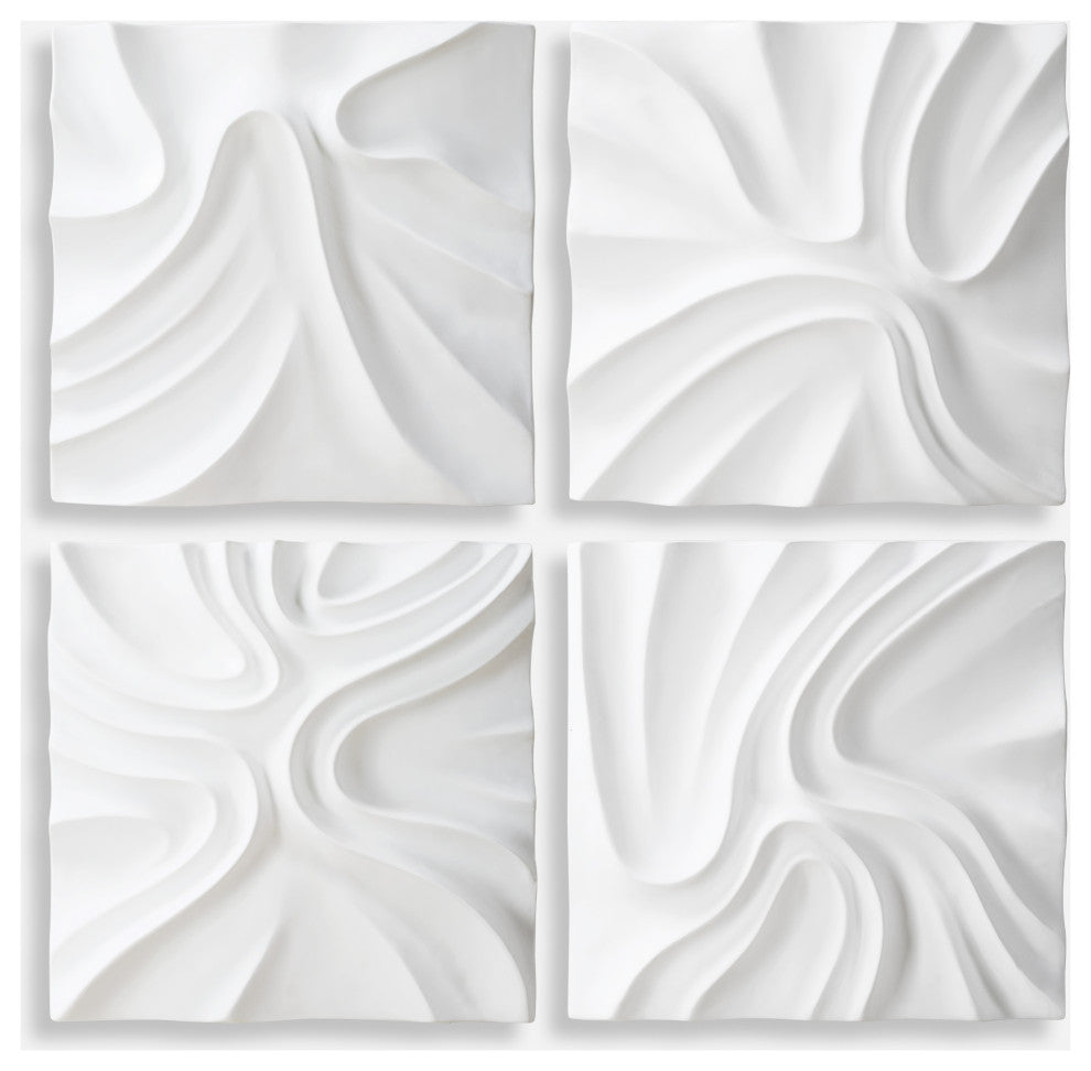 Uttermost - 04368 - Wall Decor, S/4 - Snowdrift - White