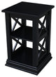 Hampton Accent Table With Shelves, Black