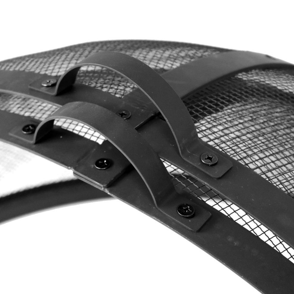 Sunnydaze Easy Access Fire Pit Spark Screen Lid Protector, 32" Diameter