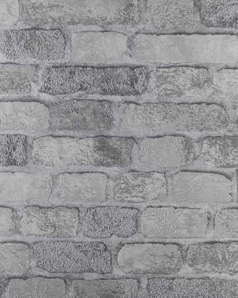 Princess Street Grey Brick Wallpaper Bolt