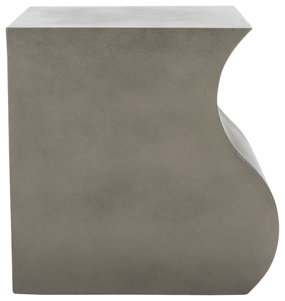 Safavieh Mazza Concrete Accent Stool Dark, Grey