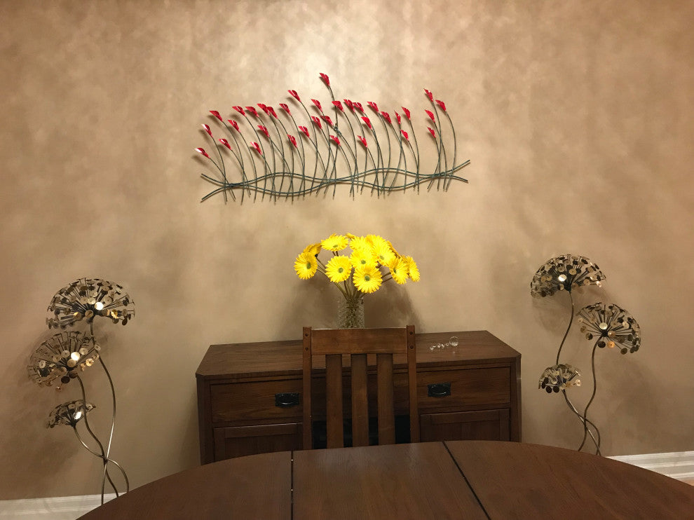 Dandelion's Dance Metal Sculpture Original Artwork