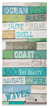 Ocean Rules Beach Towel