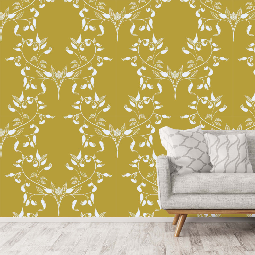 Classic Leaves Cumin Wallpaper By Monor Designs 24