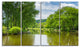 Beautiful Summer with Green Grass, Large Landscape Canvas Art, 48"x28", 4 Panels