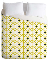 Deny Designs Heather Dutton Annika Diamond Citron Duvet Cover - Lightweight