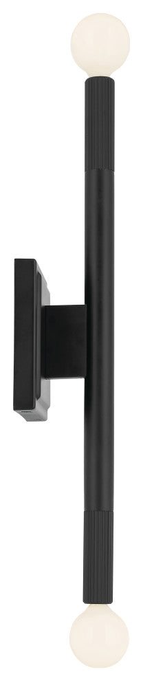 Odensa 2 Light Wall Sconce, Champagne Bronze, Black
