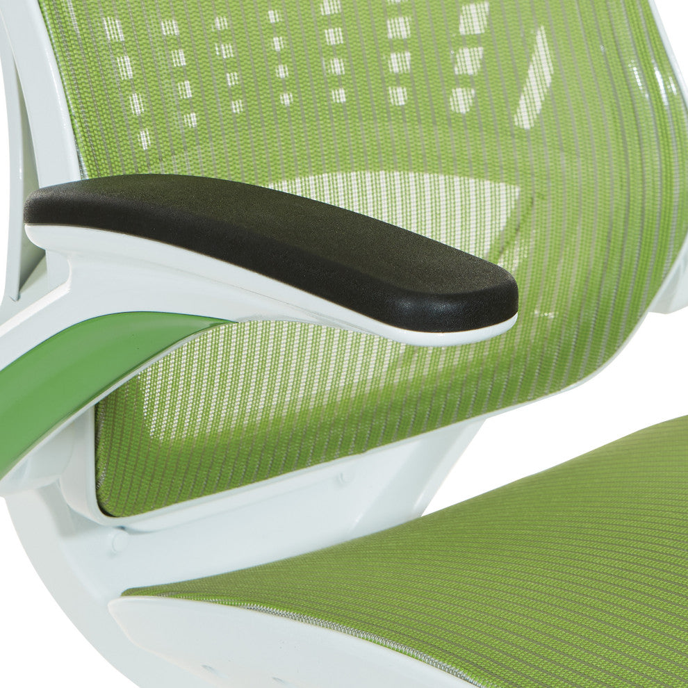 Riley Office Chair With Black Mesh, Green
