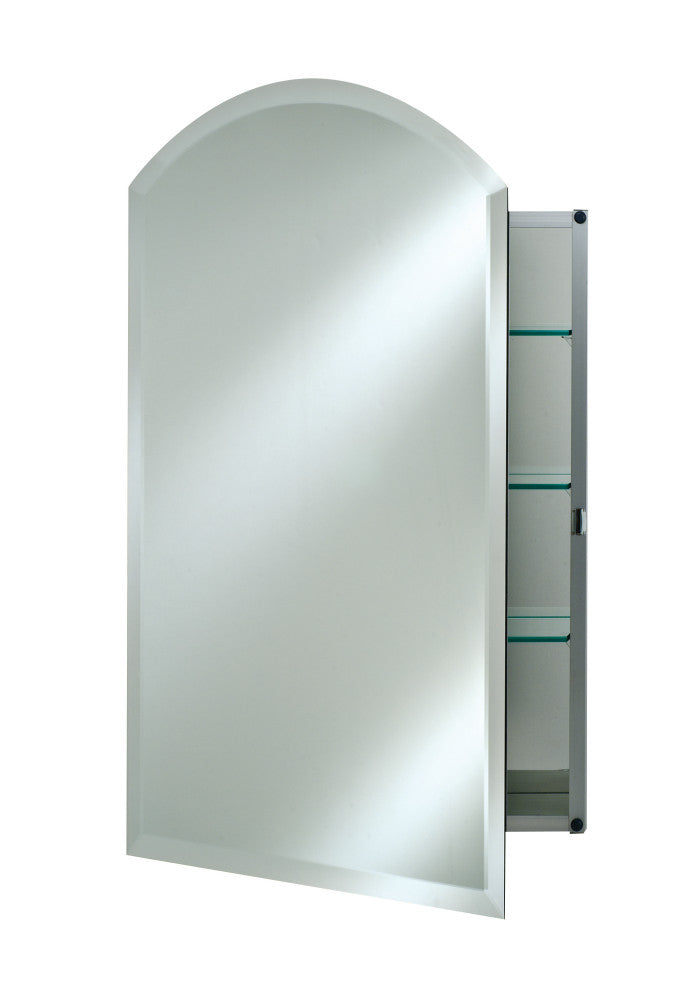 Arch Top Frameless Medicine Cabinets, 20"x35", Right Hinge