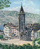 Heinrich Keller Das Oberdorftor in Zurich, 20"x25" Wall Decal