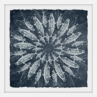 "White Burst" Framed Painting Print, 24"x24"