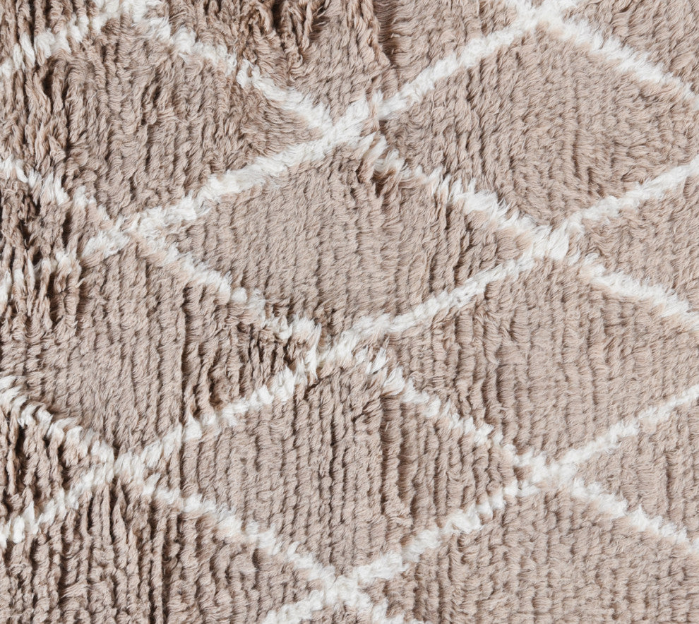 Classic Home Hawthorne Diamond Shag Light Mocha/Ivory 5x8 Rug