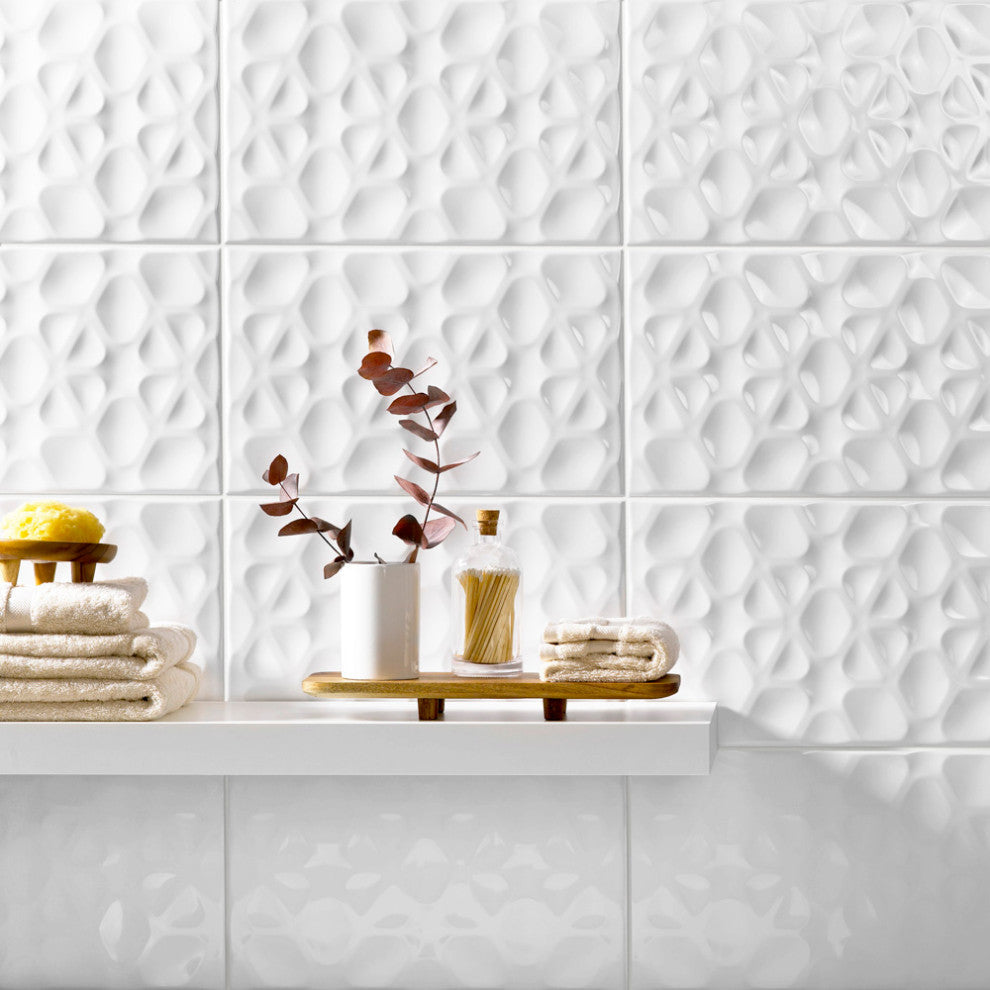 More Pure Glossy White Ceramic Wall Tile