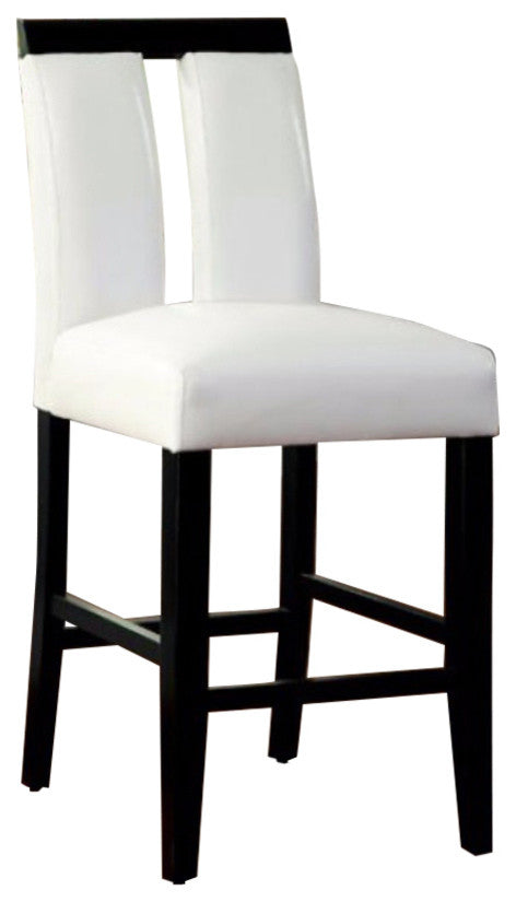 Benzara BM131299 Luminar II Counter Height Chair, Black Finish, Set Of 2