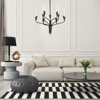 Maxim 24349 Calyx 9 Light 25"W Taper Candle Pendant - Black