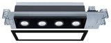 Silo LED Multiple Four-Light non-IC Airtight Housing, Light 3000K, Black