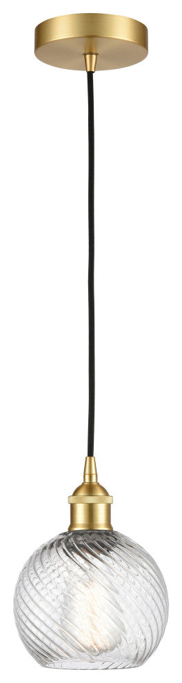 Innovations 616-1P-SG-G1214-6-LED 1-Light Mini Pendant, Satin Gold