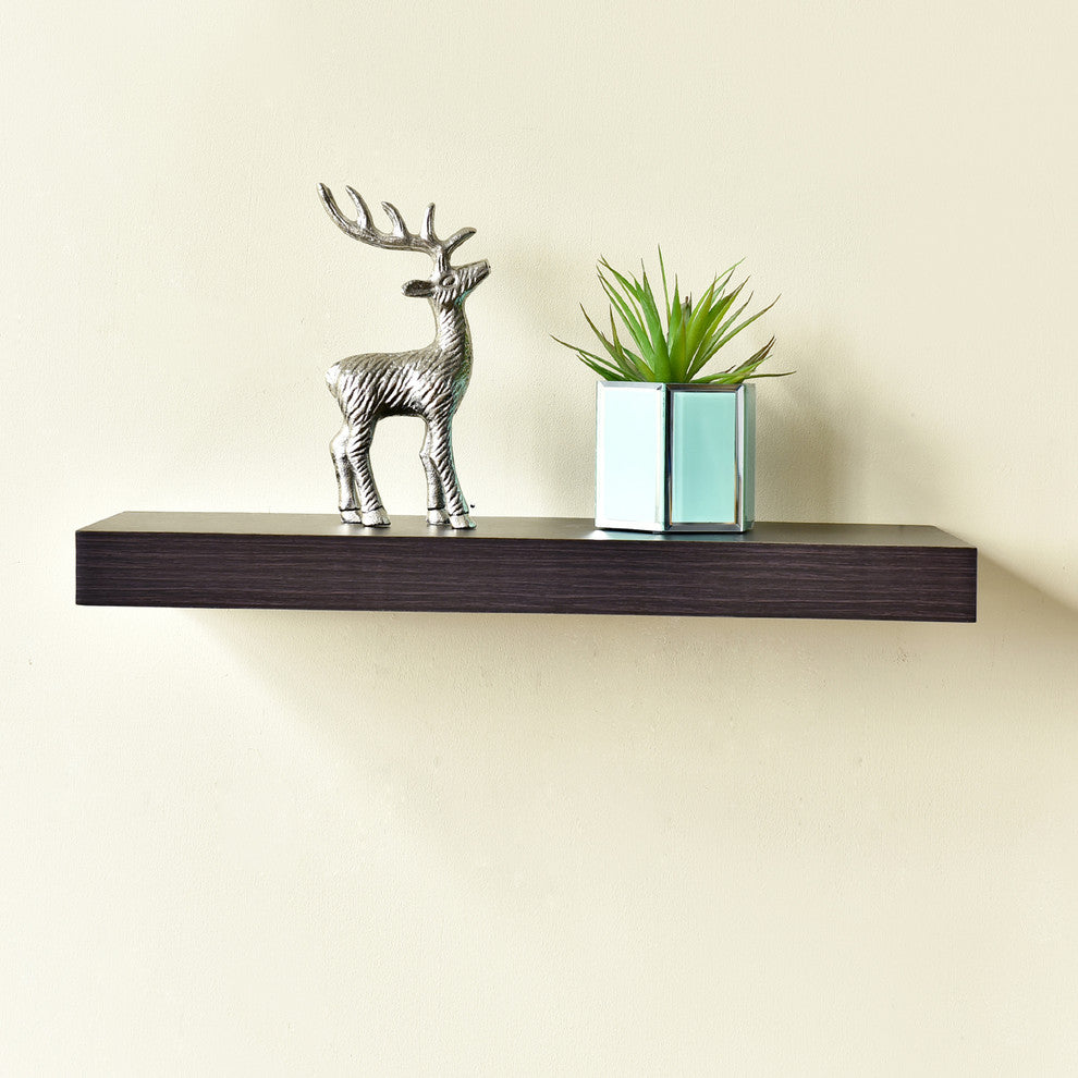 Mission Floating Shelf, Espresso, 24"