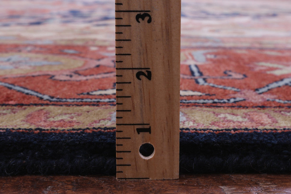 9' 0" X 11' 11" Handmade Persian Fine Serapi Wool Rug - Q14692