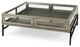 Rustic Gray Brown Shadowbox Coffee Table