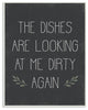 Stupell Industries Dishes Looking Dirty Funny Family Kitchen Word, 13 x 19