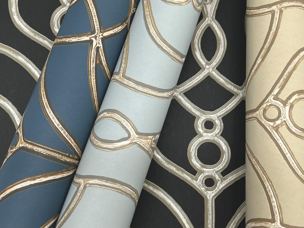 Black Divine Trellis Wallpaper