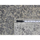 Thunder Gray Fine Jacquard Hand Loomed Wool and Silk Runner Rug, 2'5"x8'2"