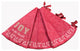 Joy to the world Christmas Tree Skirt, Red, 56" Round