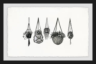 "Hanging Plants II" Framed Painting Print, 45"x30"