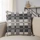 Wren Striped Black/ Cream Pillow 24" Square, Down Fill