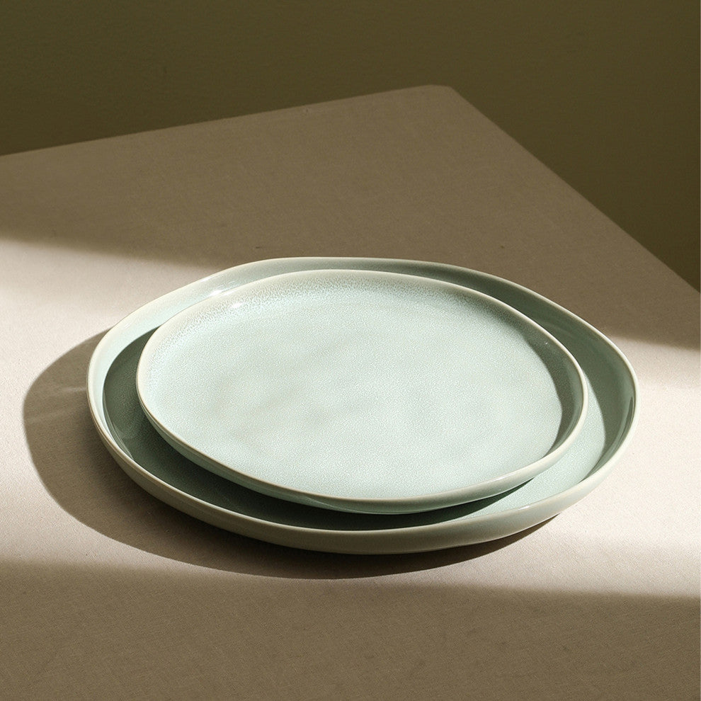 Stone Lain Mirella Stoneware Dinner Plate Set of 4, Light Green