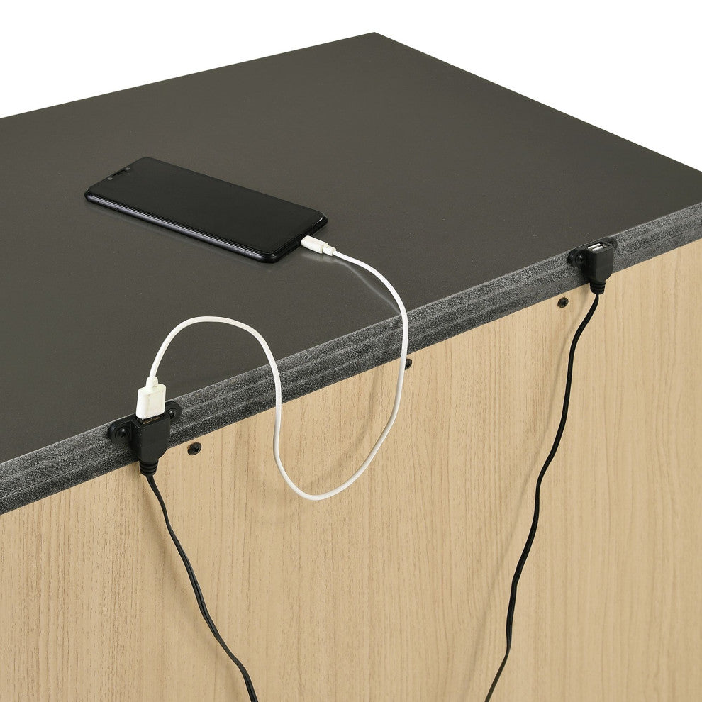 Picket House Furnishings Faris Panel 5PC Bedroom Set in Black