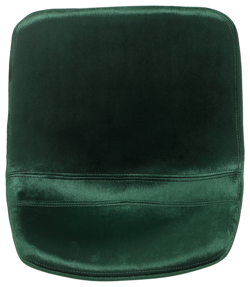 GDF Studio Rex Faux Snake Leather Brown Bar Stools, Set of 2, Emerald/Champagne Gold