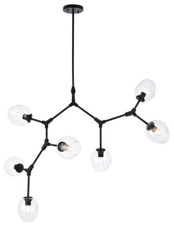 Cerys 7-Light Black Chandelier