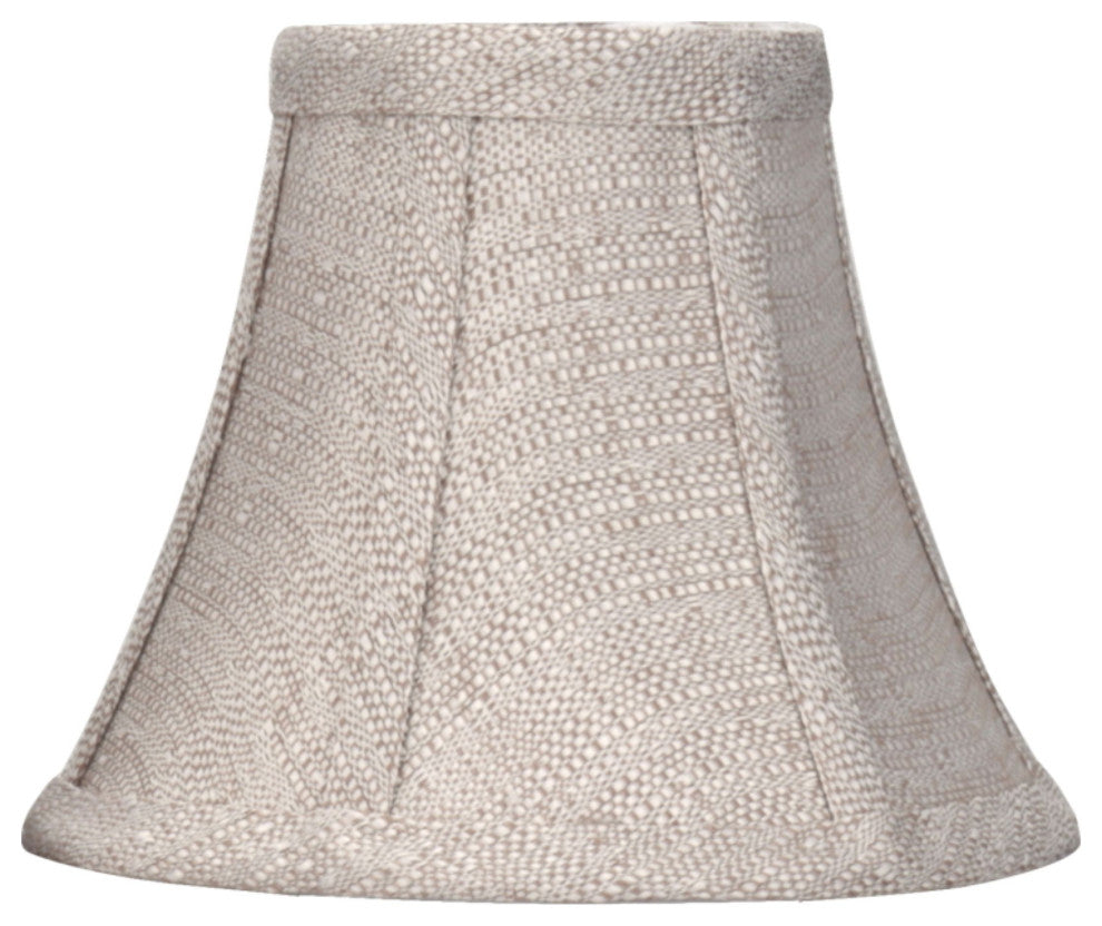 30059-6 Small Bell  Chandelier Clip On Lamp Shade Beige 3"x6"x5"