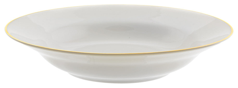 Line Rim Soup, Set of 6, Gold