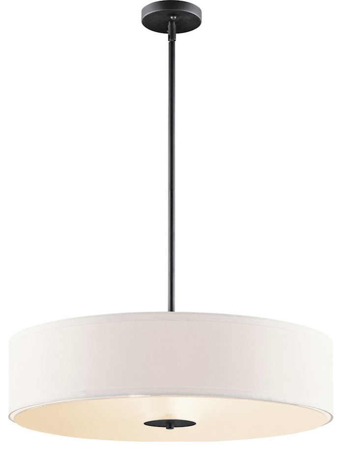 Kichler 42122BK Three Light Pendant, Black Finish
