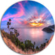 Promthep Cape Best Phuket View Point, Seashore Round Metal Artwork, 11"