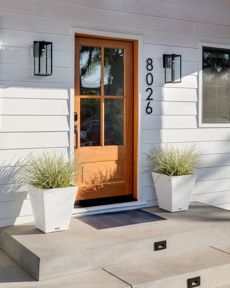 Nobleton Square Planter, White, 18 Inch, 1 Pack