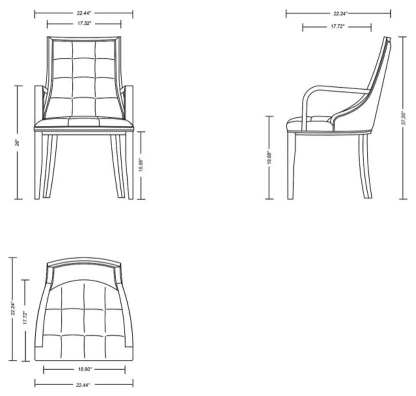 Manhattan Comfort Fifth Avenue Dining Armchair