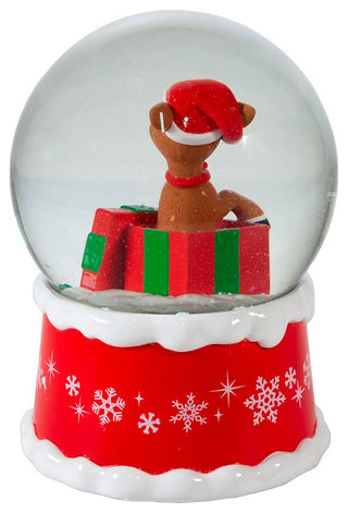 Kurt Adler 100MM Rudolph, Present Water Globe