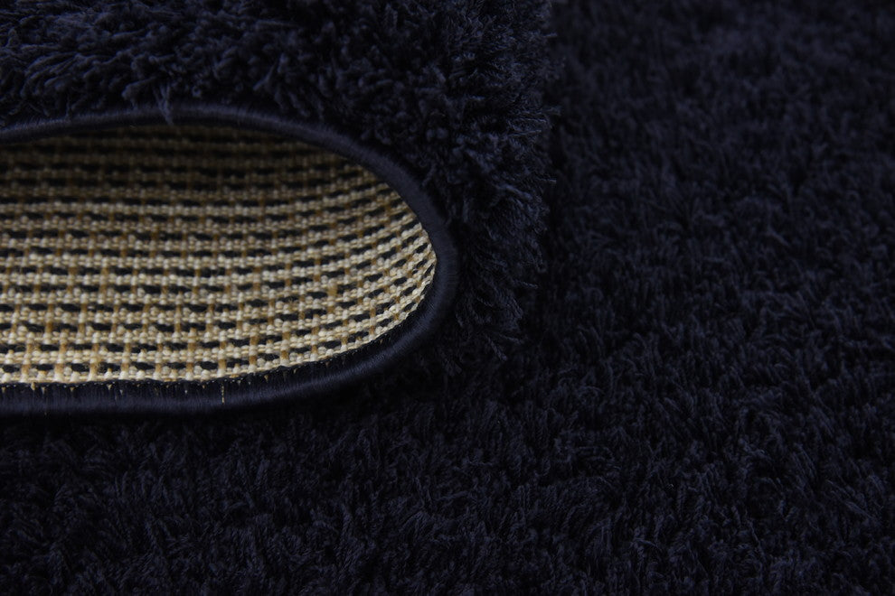 Unique Loom Midnight Blue Studio Solid Shag 2' 0 x 6' 7 Runner Rug