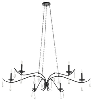 Lorelei Transitional Chandelier, Matte Black