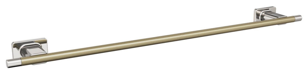 Amerock Esquire Contemporary Towel Bar, Polished Nickel/Golden Champagne, 24" Ce