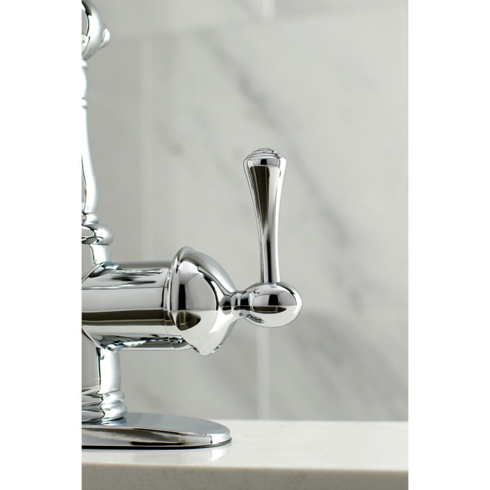 Fauceture Single-Handle Bathroom Faucet With Push Pop-Up, Polished Chrome