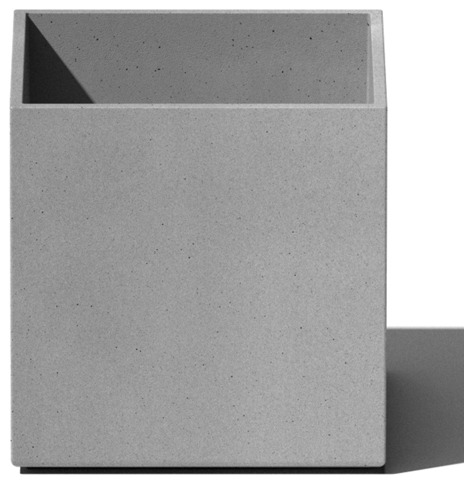 Veadek Geo Series Cube 5" Planter, Grey, 5 Inch, 1 Pack