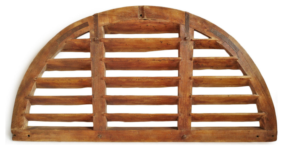 Consigned Large Teak Wood Arched Vent